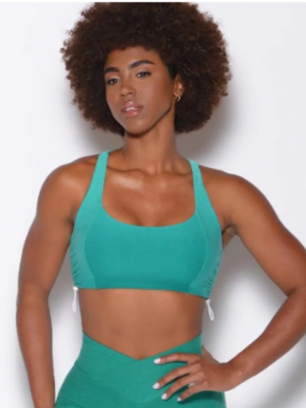 Bombshell Sportswear Toggle Sports Bra Green Size Small